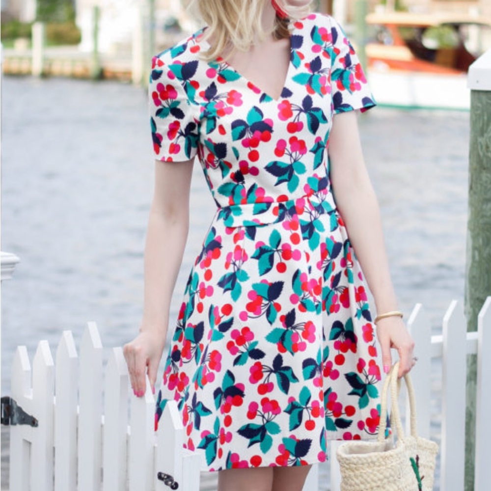 Draper James Floral Mini Dress - Red, Blue, Green